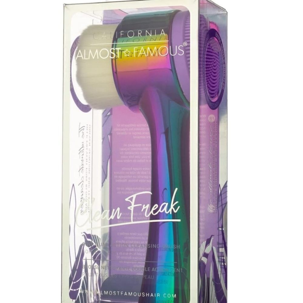 New! Almost Famous Face Scrubber 2-in-1 Travel Exfoliator Brush, Eco-Friendly